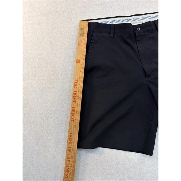 Foot Joy Navy Blue Flat Front Golf Casual Shorts Size W34 Classic Preppy - Picture 4 of 14